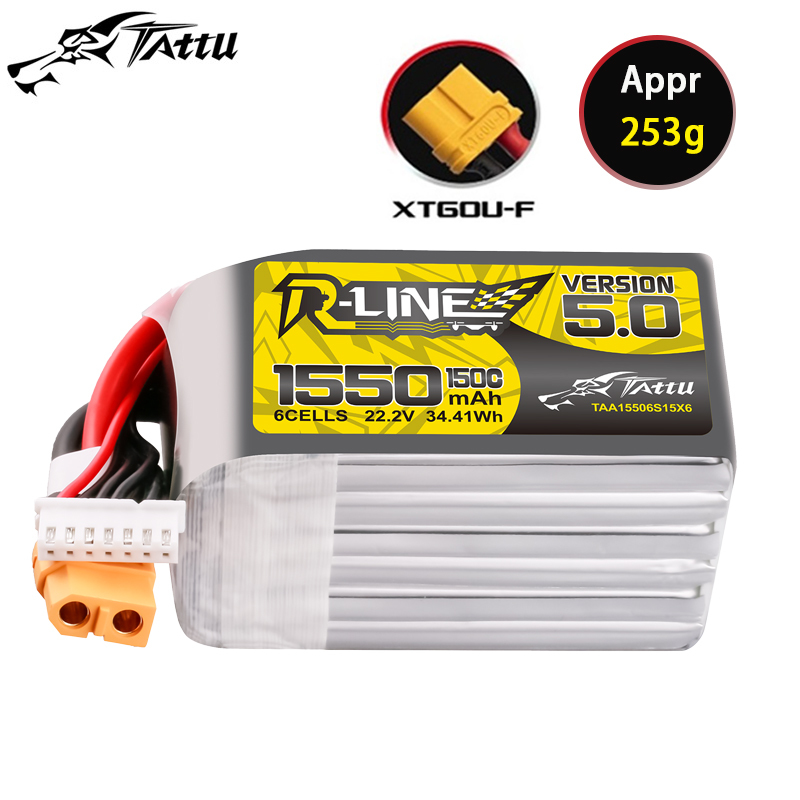 Fpv Racing Quadcopter - TATTU-R-LINE 5.0 22.2V 1550mAh 150C LiPo