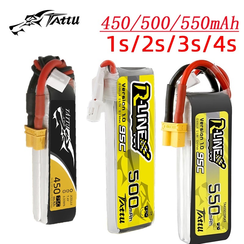 Fpv Racing Quadcopter - 3Pcs NEW TATTU 450/500/550mAh 75/95C 3.7/3.8/7.4/11.1/14.8V