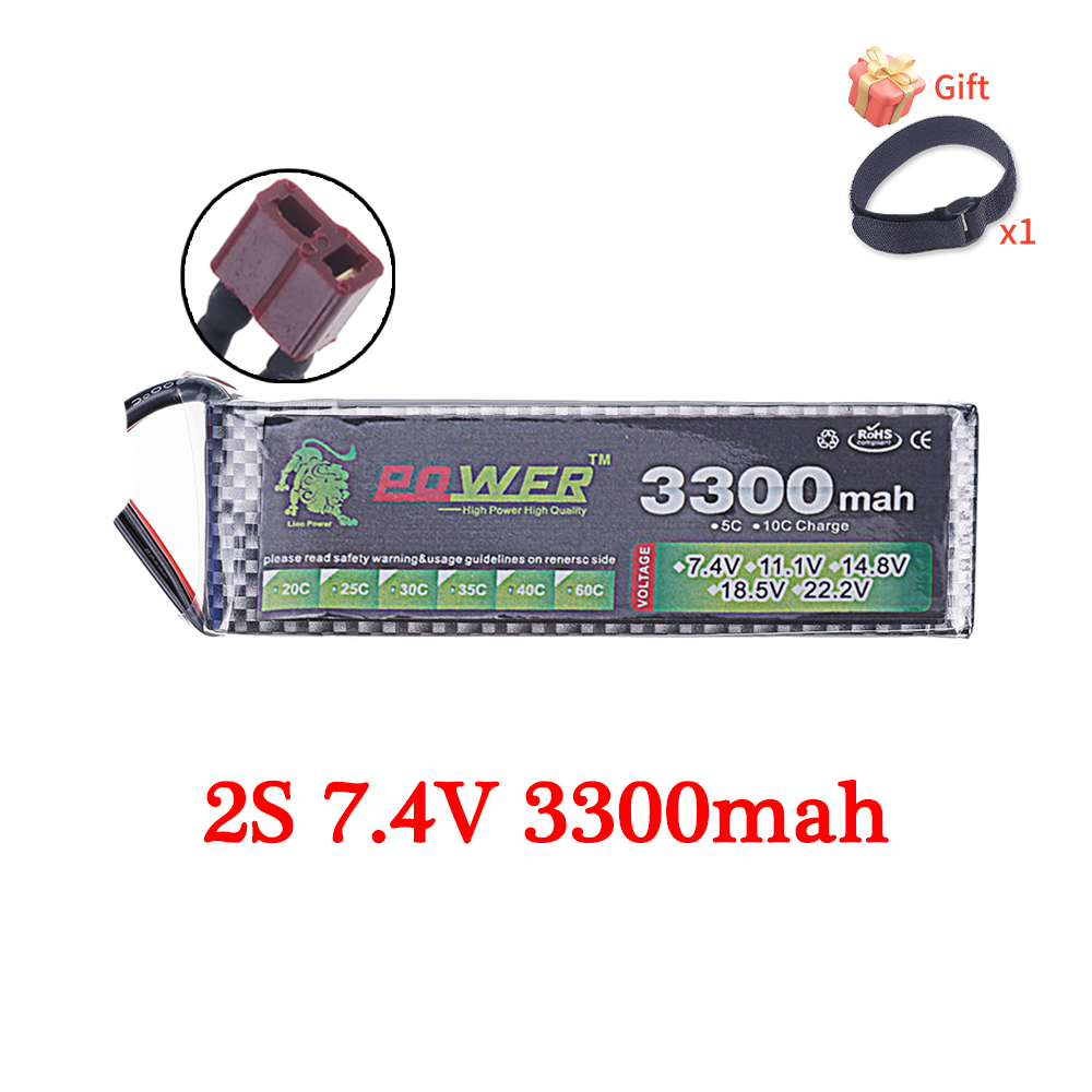 60C Lipo Battery 3300mAh 7.4V  – обзор и цена Rc Hobby Trucks