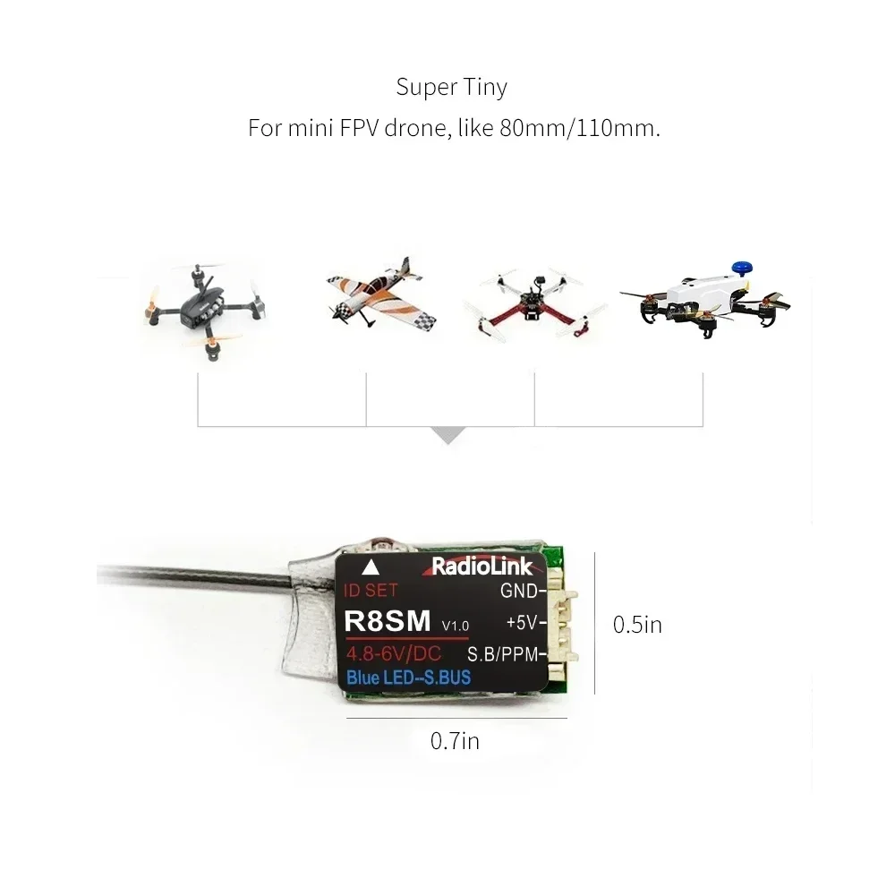 Radiolink R8SM 8-Channel 2.4G  – обзор и цена Receiver Sbus 8Ch