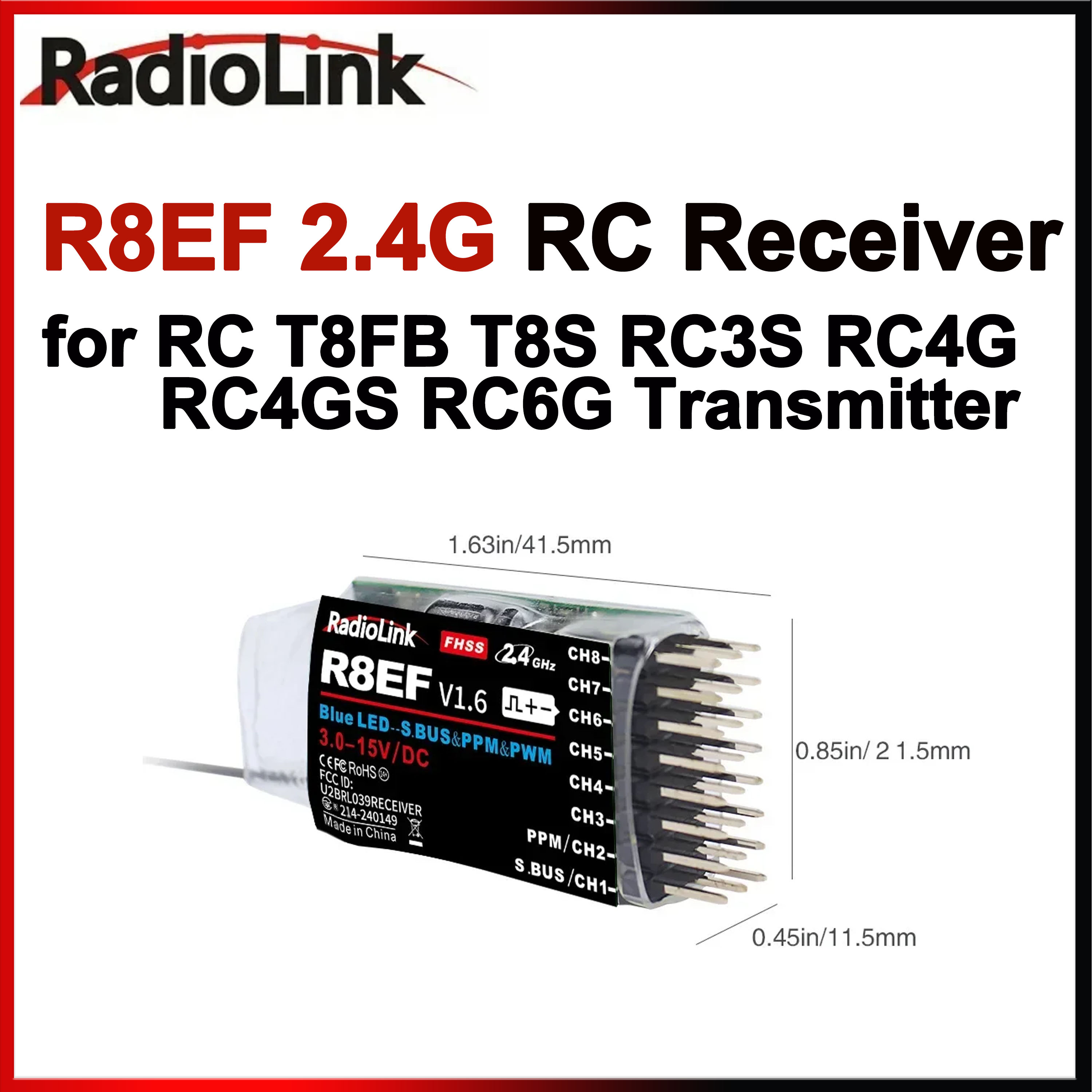 Radiolink R8EF Receiver 2.4G 8 – обзор и цена Receiver Sbus 8Ch