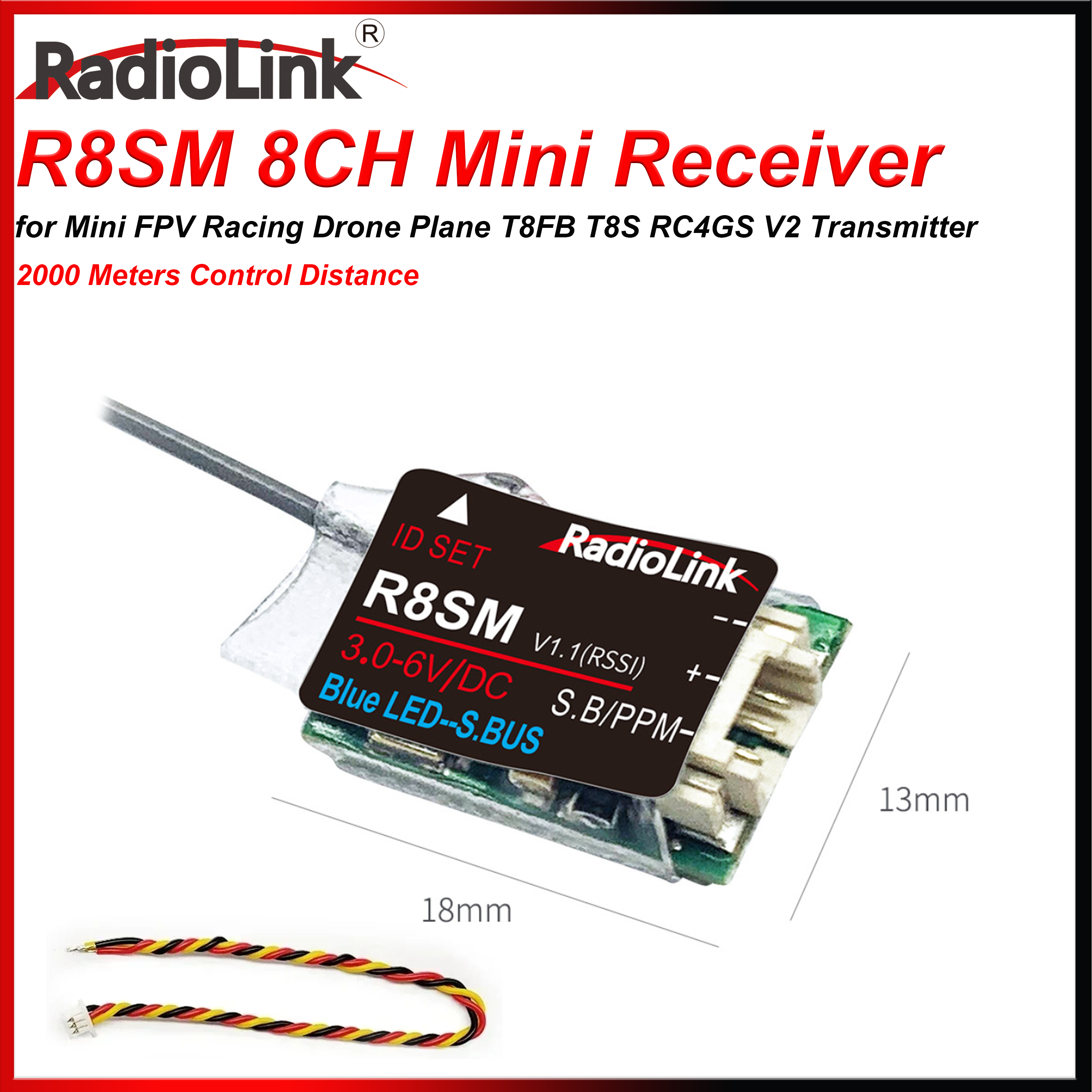 Radiolink R8SM 8 Channels 2.4G – обзор и цена Receiver Sbus 8Ch
