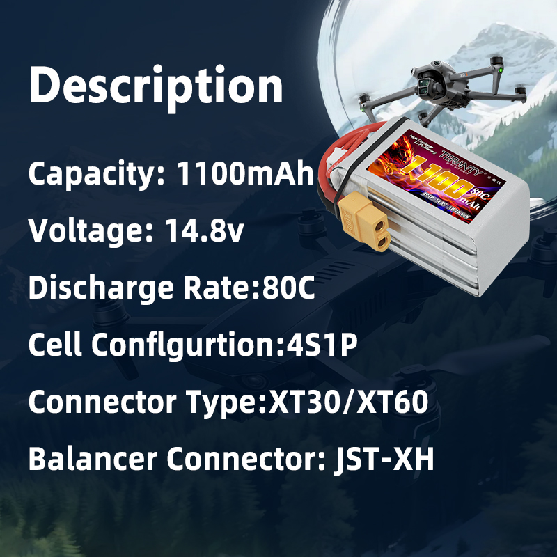 TERANTY 4S 1100mAh 80C/160C Li – обзор и цена Fpv Racing Quadcopter