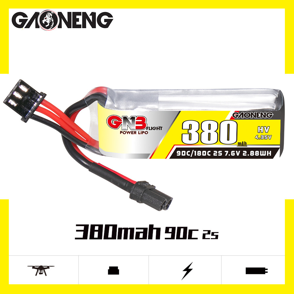 GNB 2S 7.6V 380mAh 90C/180C Li – обзор и цена Fpv Racing Quadcopter