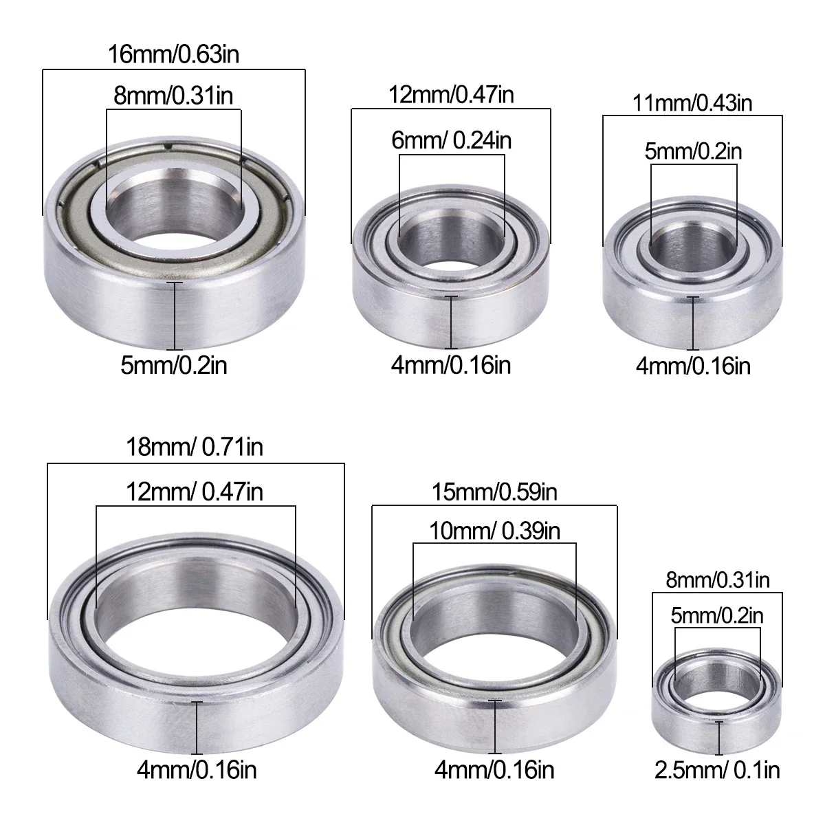 21PCS Metal Ball Bearings Kit  – обзор и цена Rc Crawler 4X4