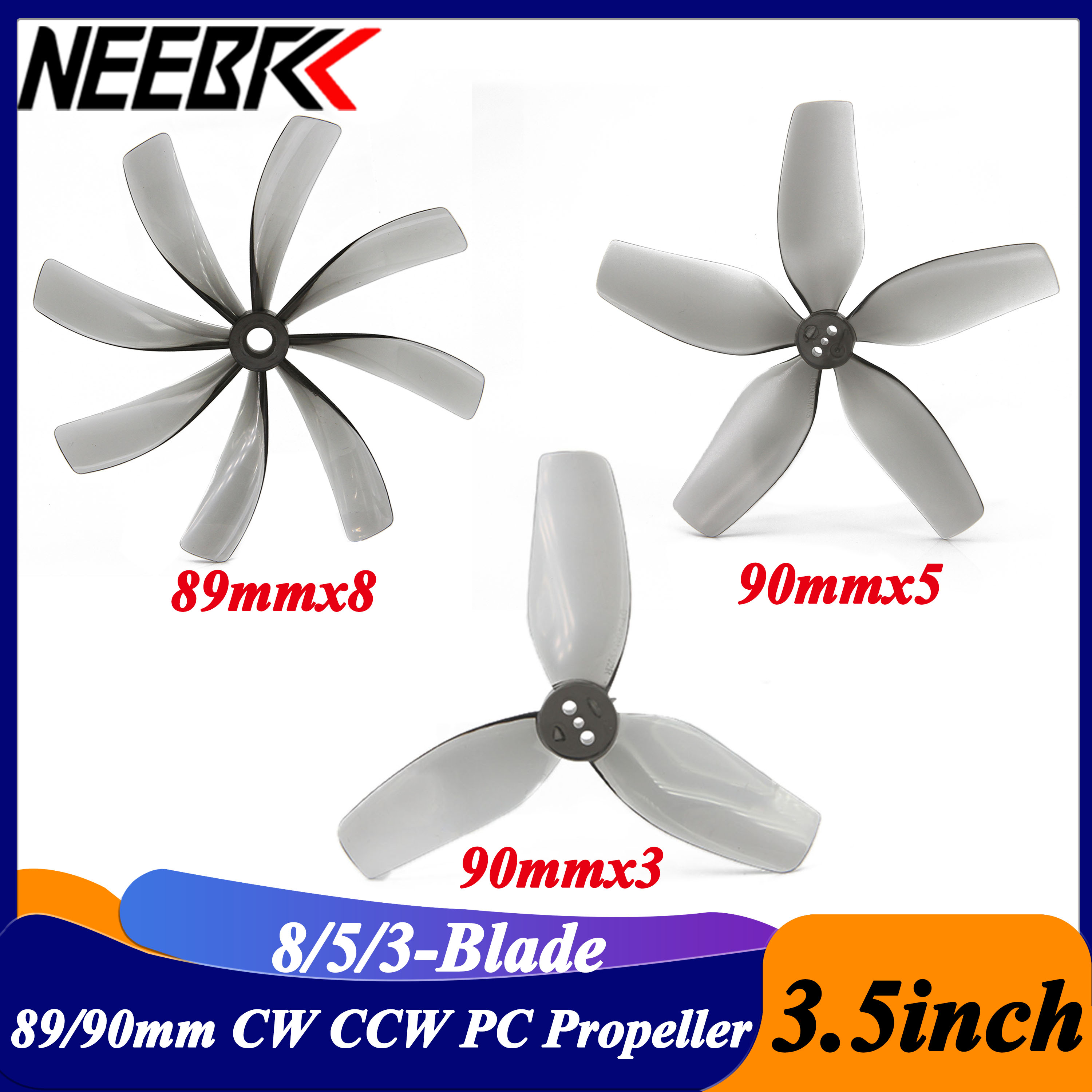 2Pairs 3.5inch 89x8 90x5 90x3  – обзор и цена Fpv Racing Quadcopter