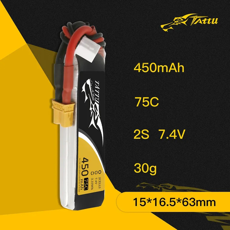 3Pcs NEW TATTU 450/500/550mAh  – обзор и цена Fpv Racing Quadcopter